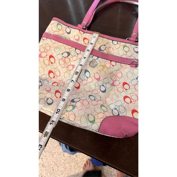 Coach Heritage Multicolor Signature Chelsea Tote Should Bag - Picture 10 of 14